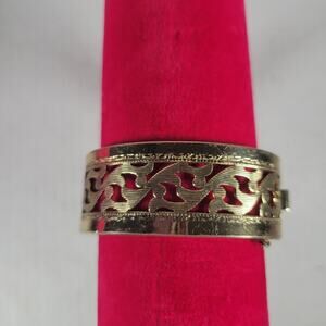 Vintage Whiting & Davis Gold Tone Filigree Classic Feminine Fringe 7" Bracelet